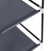 69" Portable Clothes Closet Non-Woven Fabric Wardrobe Double Rod Storage Organizer Gray