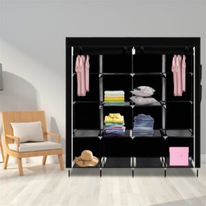 Portable Wardrobe Clothes Storage Rack (19)